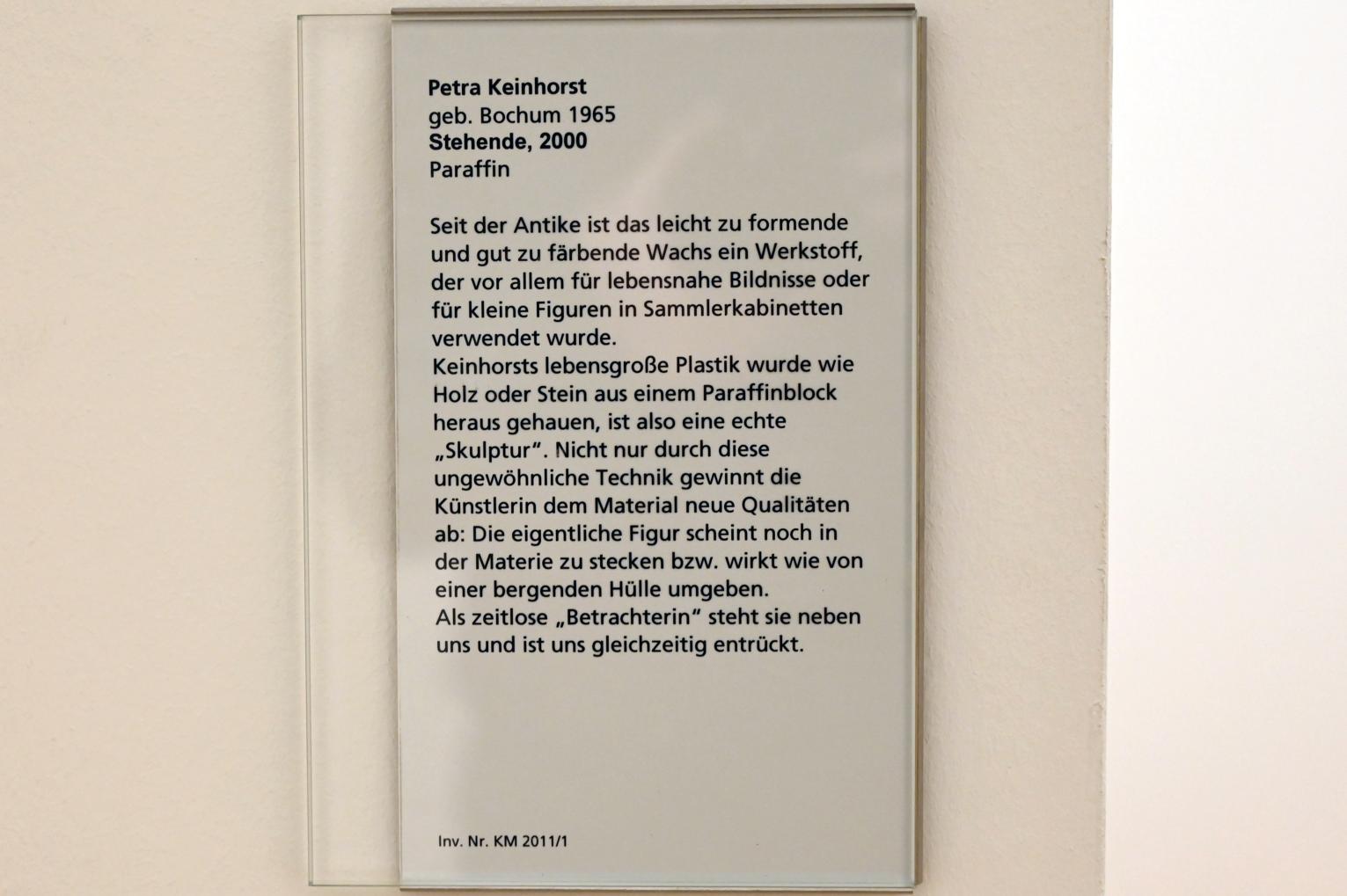 Petra Keinhorst (2000), Stehende, Mainz, Landesmuseum, Moderne, Saal 9, 2000, Bild 4/4