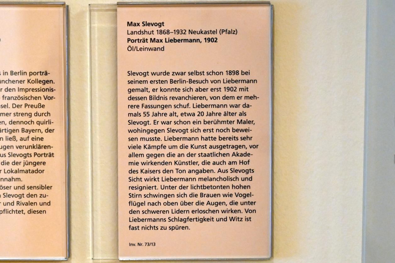 Max Slevogt (1886–1931), Porträt Max Liebermann, Mainz, Landesmuseum, Kunst um 1900, 1902, Bild 2/2