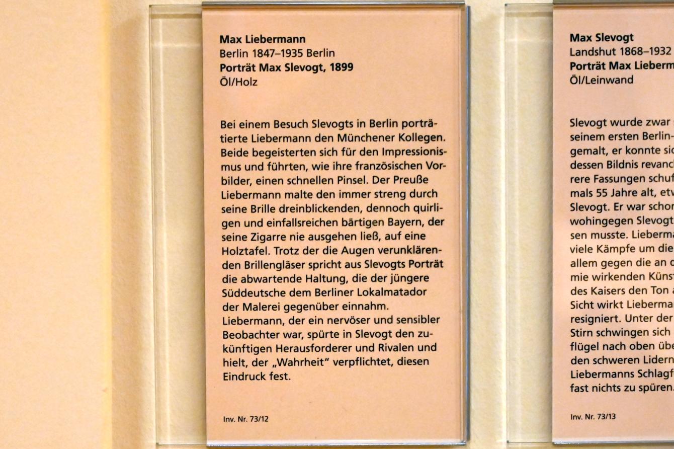 Max Liebermann (1872–1929), Porträt Max Slevogt, Mainz, Landesmuseum, Kunst um 1900, 1899, Bild 2/2