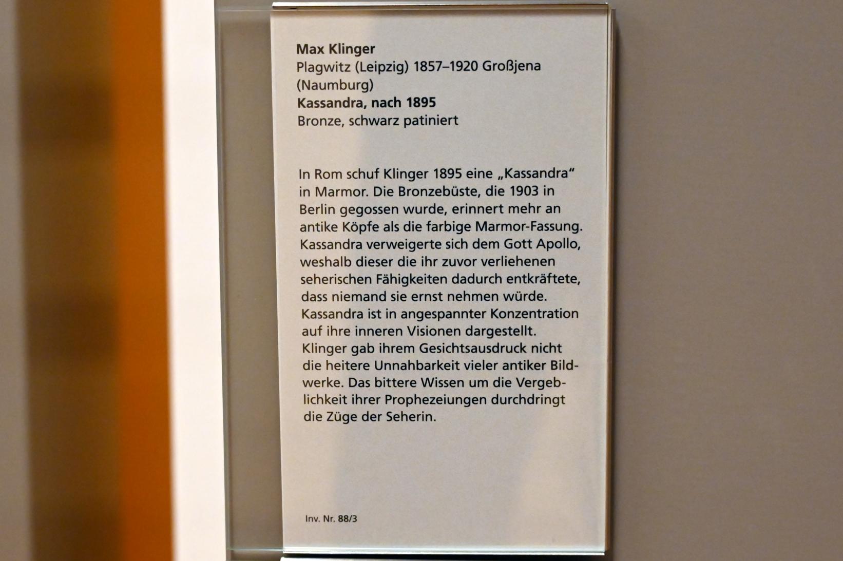 Max Klinger (1878–1915), Kassandra, Mainz, Landesmuseum, Kunst um 1900, nach 1895, Bild 6/6