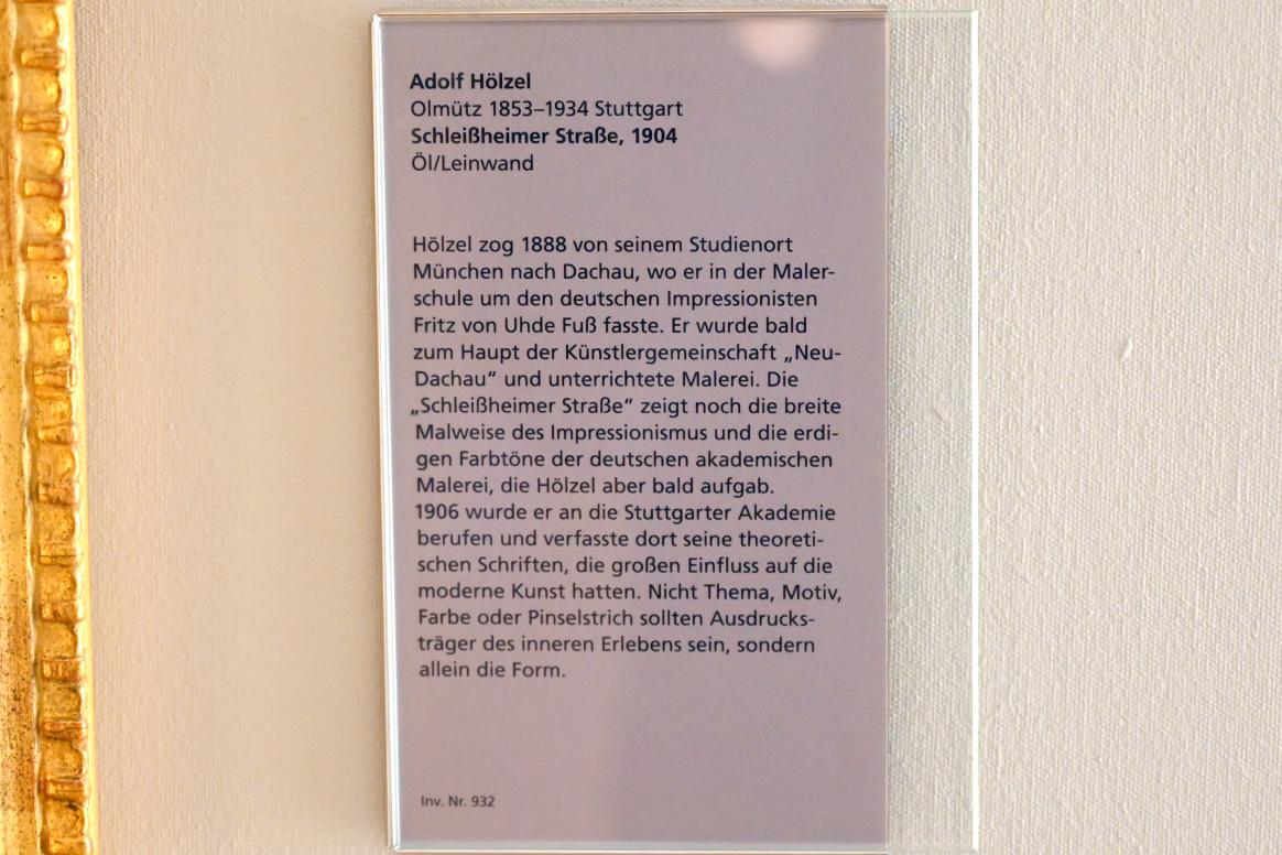 Adolf Hölzel (1880–1933), Schleißheimer Straße, Mainz, Landesmuseum, Jugendstil, 1904, Bild 2/2