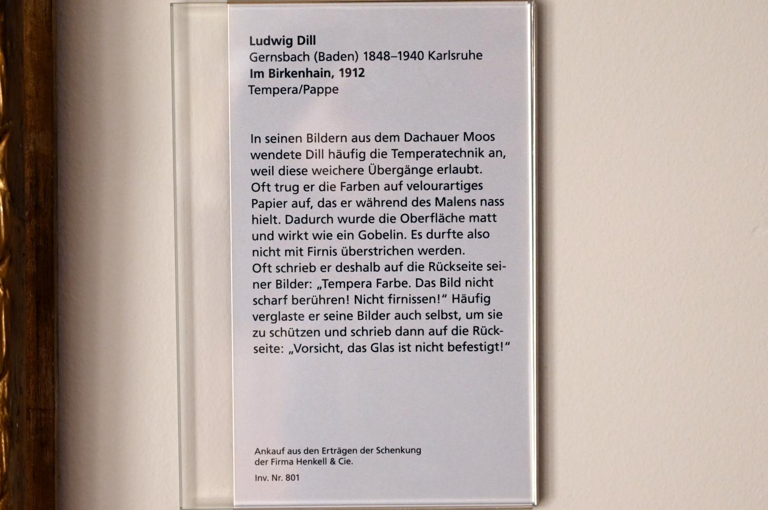 Ludwig Dill (1907–1912), Im Birkenhain, Mainz, Landesmuseum, Jugendstil, 1912, Bild 2/2