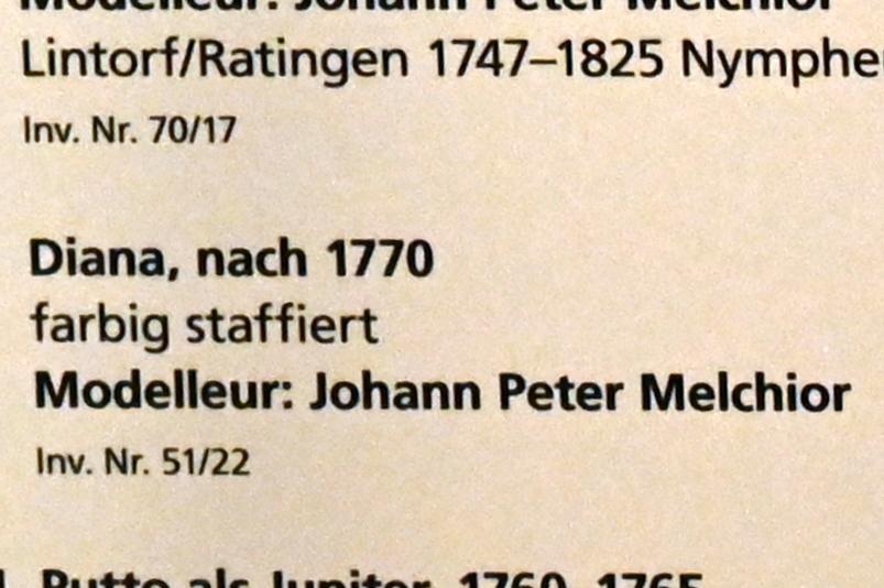 Johann Peter Melchior (1751–1790), Diana, Mainz, Landesmuseum, Mainzer Barock, nach 1770, Bild 2/2