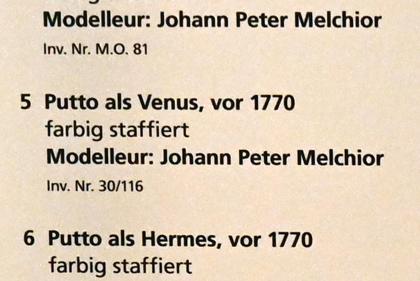 Johann Peter Melchior (1751–1790), Putto als Venus, Mainz, Landesmuseum, Mainzer Barock, vor 1770, Bild 2/2