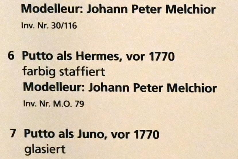 Johann Peter Melchior (1751–1790), Putto als Hermes, Mainz, Landesmuseum, Mainzer Barock, vor 1770, Bild 2/2