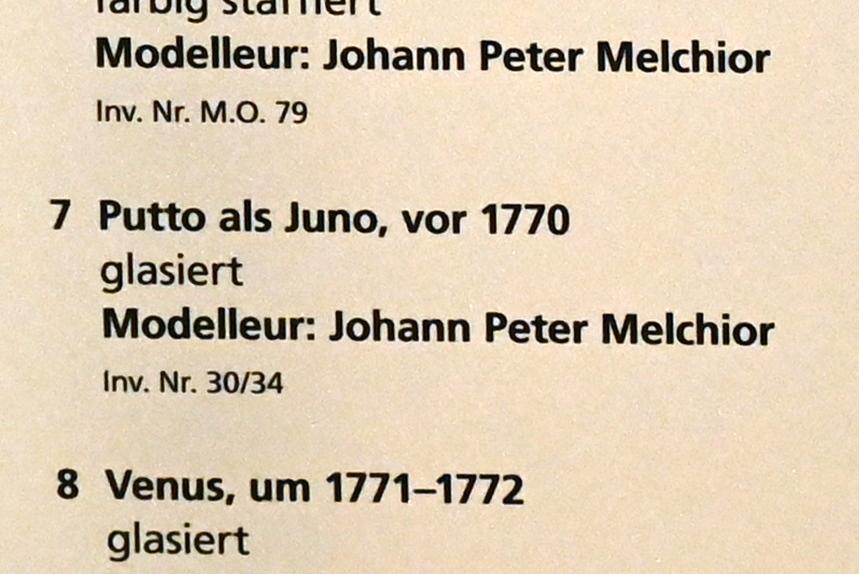 Johann Peter Melchior (1751–1790), Putto als Juno, Mainz, Landesmuseum, Mainzer Barock, vor 1770, Bild 2/2