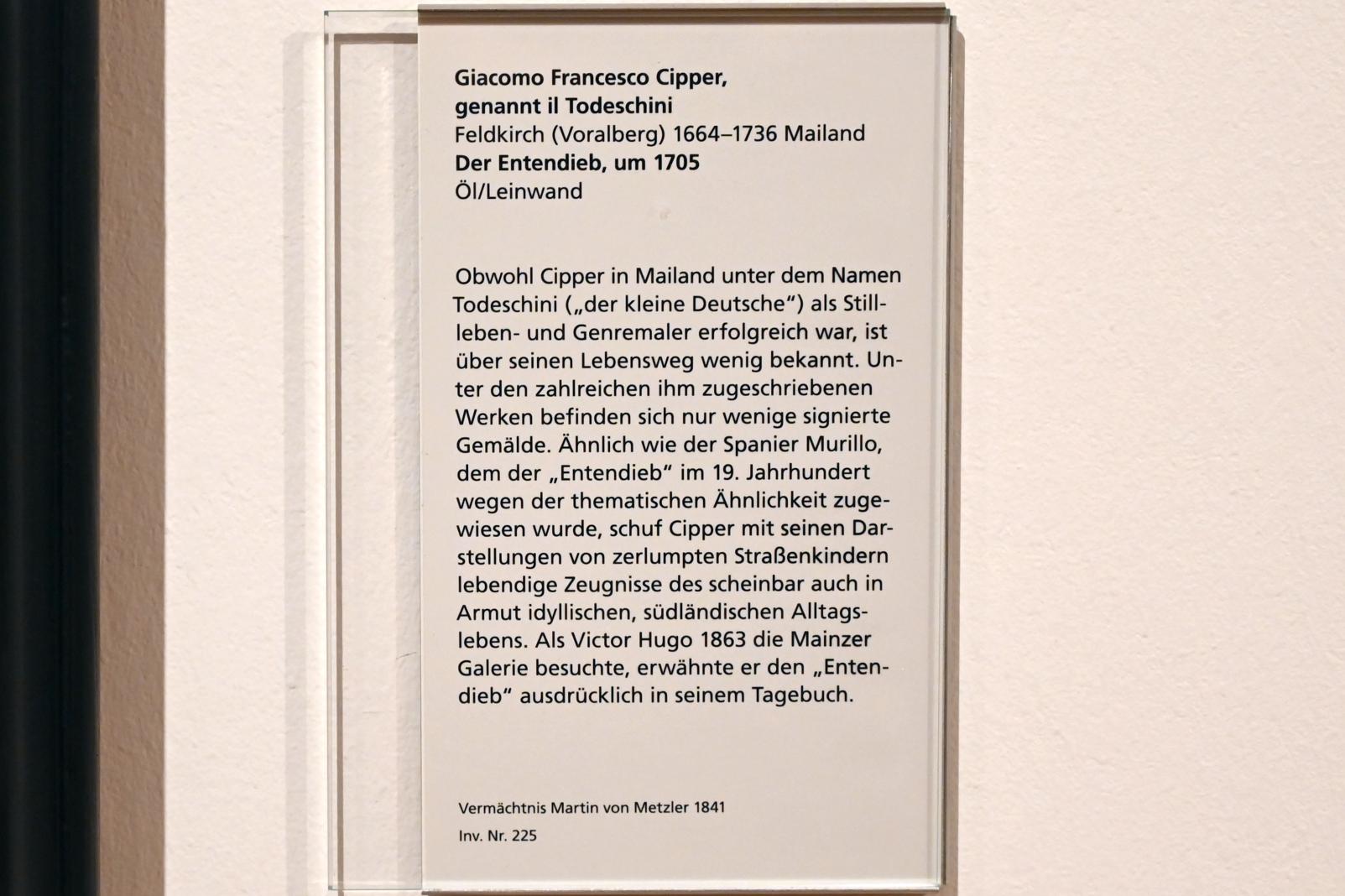 Jacob Franz Cipper (Il Todeschini) (1705–1725), Der Entendieb, Mainz, Landesmuseum, Mainzer Barock, um 1705, Bild 2/2