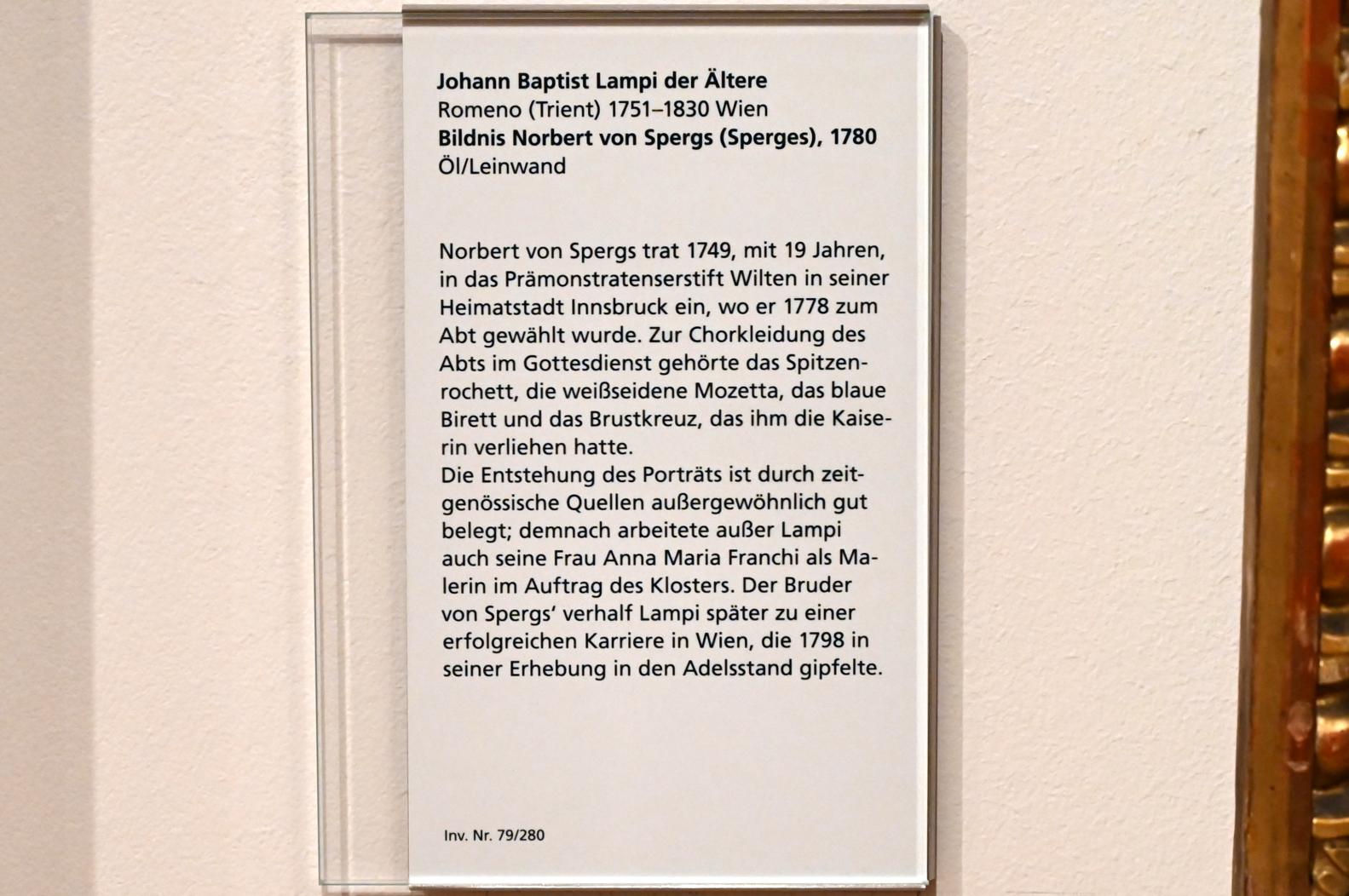 Johann Baptist Lampi der Ältere (1780–1809), Bildnis Norbert von Spergs (Sperges), Mainz, Landesmuseum, Mainzer Barock, 1780, Bild 2/2