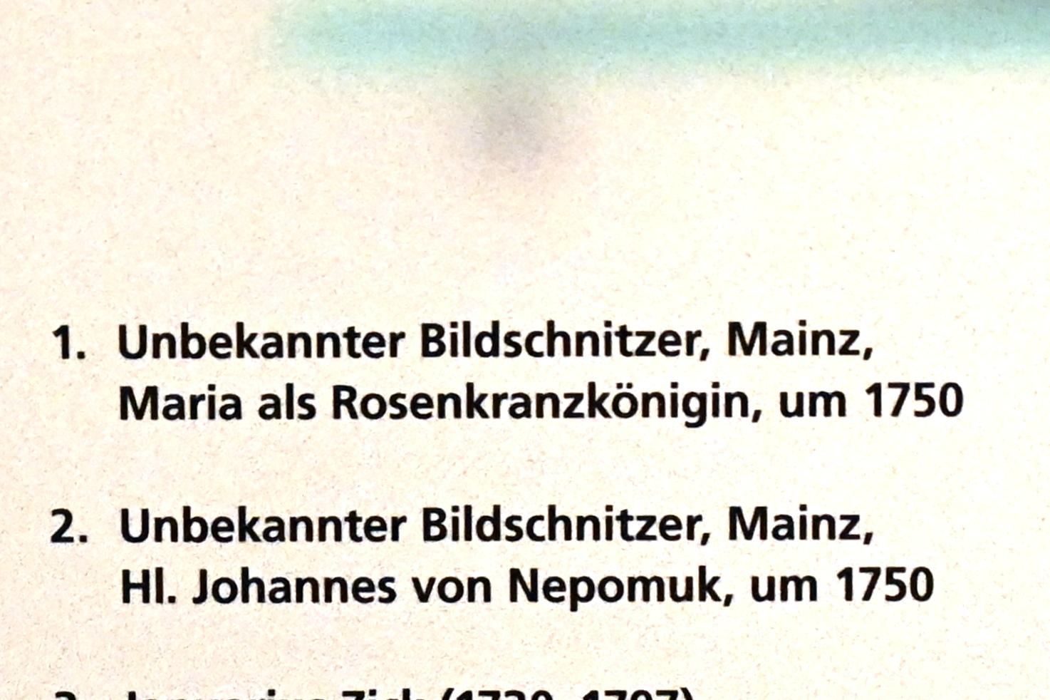 Maria als Rosenkranzkönigin, Mainz, Landesmuseum, Mainzer Barock, um 1750, Bild 2/2