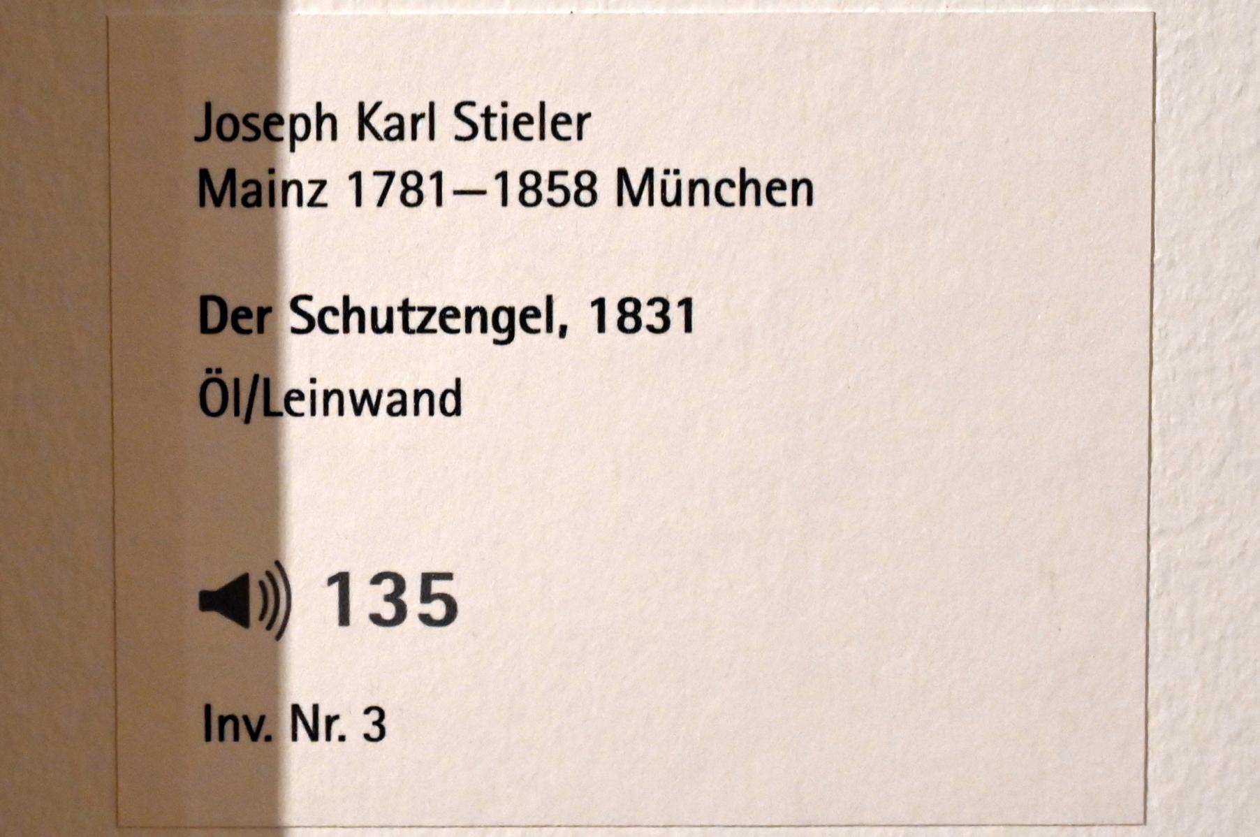 Joseph Karl Stieler (1819–1856), Der Schutzengel, Mainz, Landesmuseum, Schaudepot, 1831, Bild 2/2