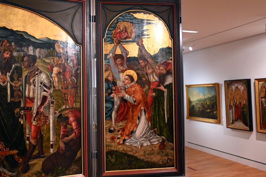 Martin Caldenbach (Hess) (1505–1510), Mittelteil und rechter Flügel eines Klappaltars, Mainz, Landesmuseum, Schaudepot, um 1510, Bild 2/4