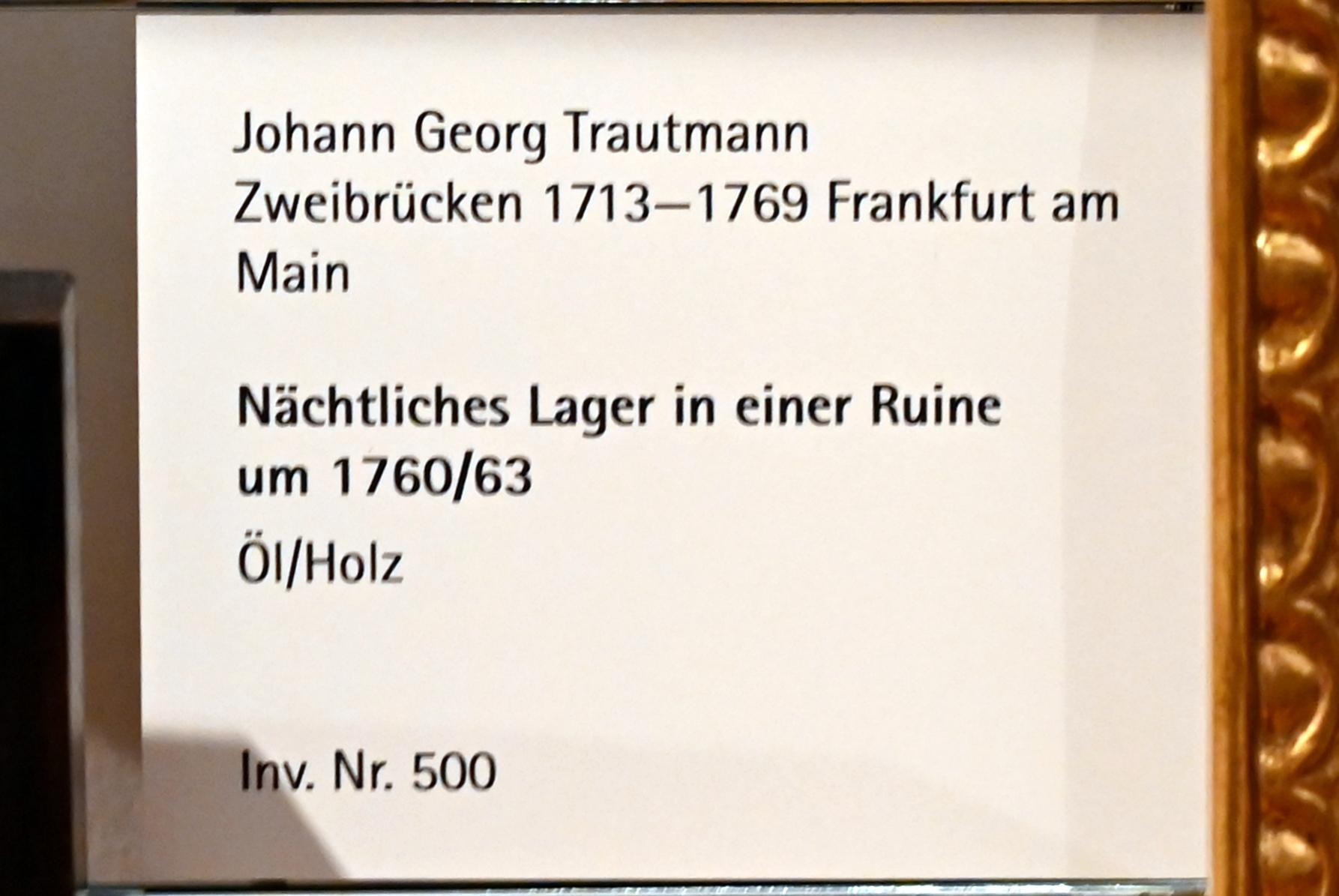 Johann Georg Trautmann (1757–1761), Nächtliches Lager in einer Ruine, Mainz, Landesmuseum, Schaudepot, um 1760–1763, Bild 2/2