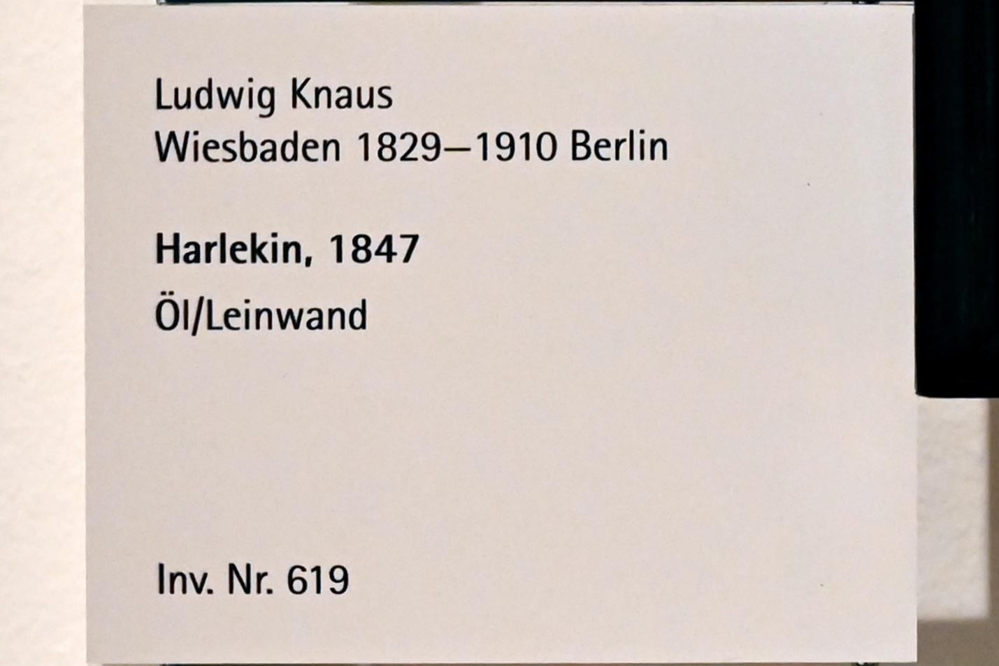 Ludwig Knaus (1847–1888), Harlekin, Mainz, Landesmuseum, Schaudepot, 1847, Bild 2/2