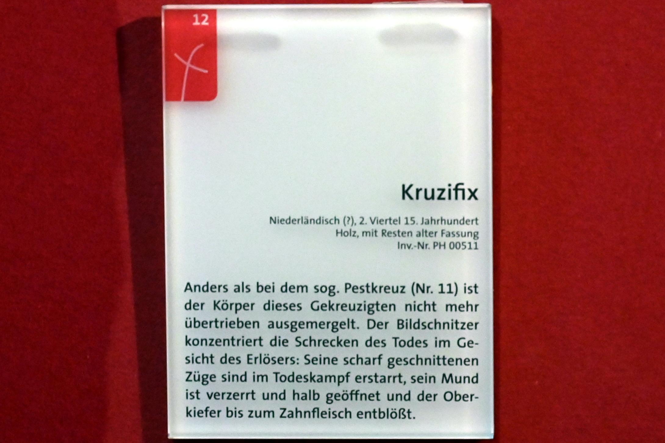 Kruzifix, Mainz, Dom- und Diözesanmuseum, 2. Viertel 15. Jhd., Bild 2/2