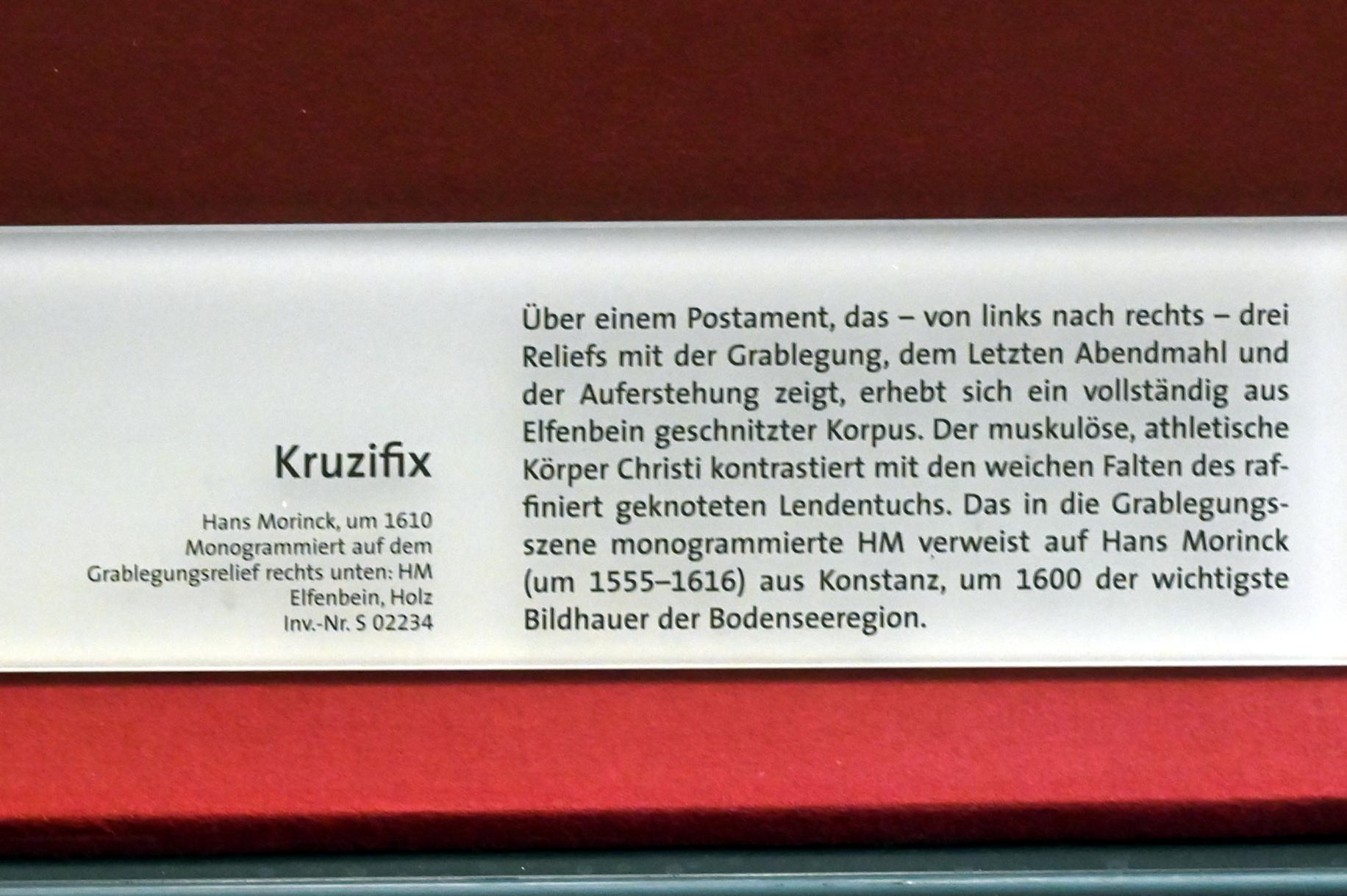 Hans Morinck (1578–1614), Kruzifix, Mainz, Dom- und Diözesanmuseum, um 1610, Bild 2/2