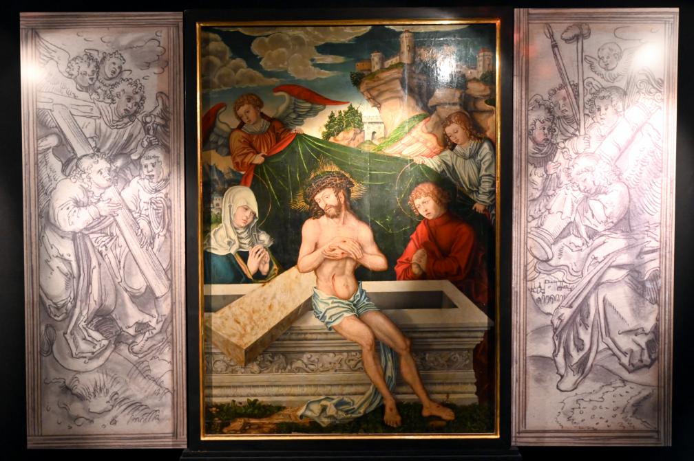 Lucas Cranach der Ältere (Werkstatt) (1515–1550), Schmerzensmann, Halle (Saale), Dom zu Halle, jetzt Mainz, Dom- und Diözesanmuseum, um 1520–1525