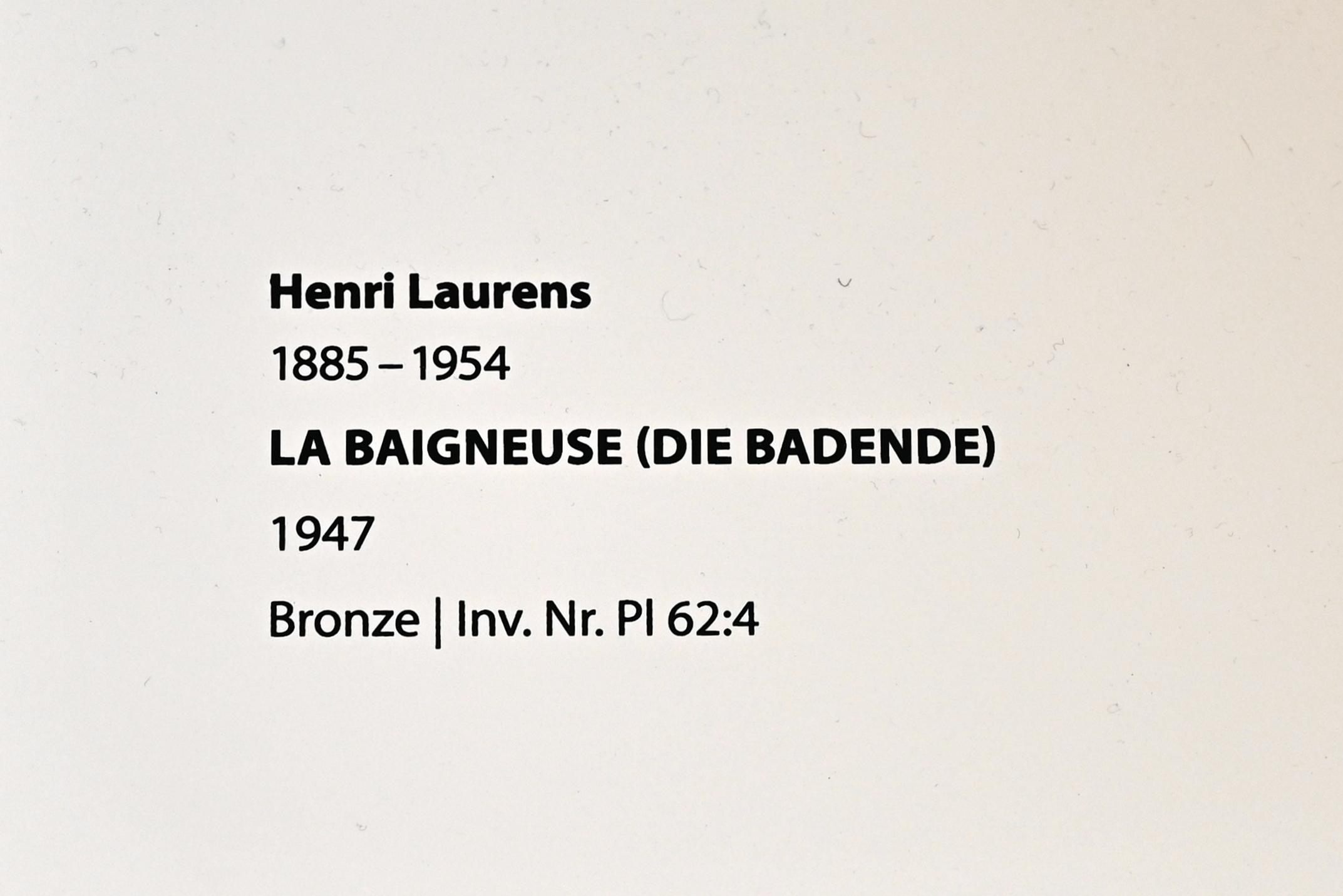Henri Laurens (1915–1947), Die Badende (La Baigneuse), Darmstadt, Hessisches Landesmuseum, Saal 6, 1947, Bild 4/4