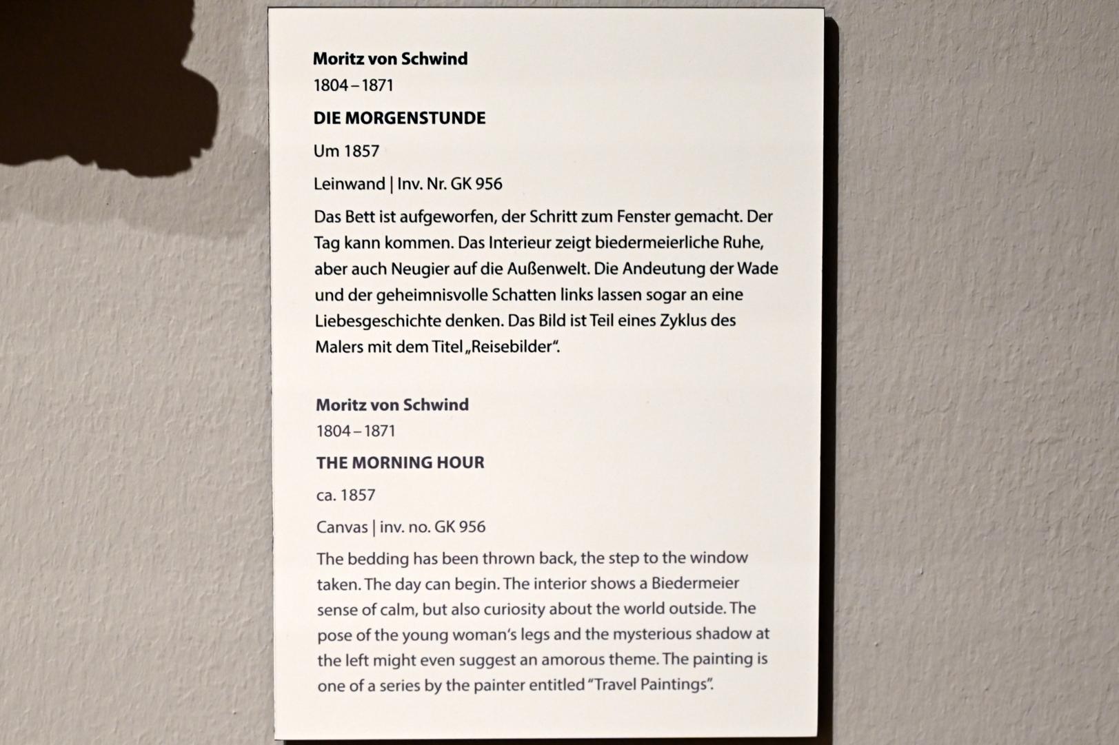 Moritz von Schwind (1836–1865), Die Morgenstunde, Darmstadt, Hessisches Landesmuseum, Saal 7, um 1857, Bild 2/2