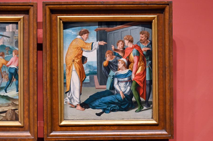 Meister des Cyriakusaltars (1535), Fünf Tafeln des Cyriakusaltars, Darmstadt, Hessisches Landesmuseum, Saal 14, 1530–1540, Bild 4/7