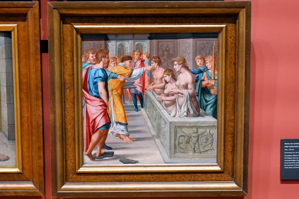 Meister des Cyriakusaltars (1535), Fünf Tafeln des Cyriakusaltars, Darmstadt, Hessisches Landesmuseum, Saal 14, 1530–1540, Bild 6/7