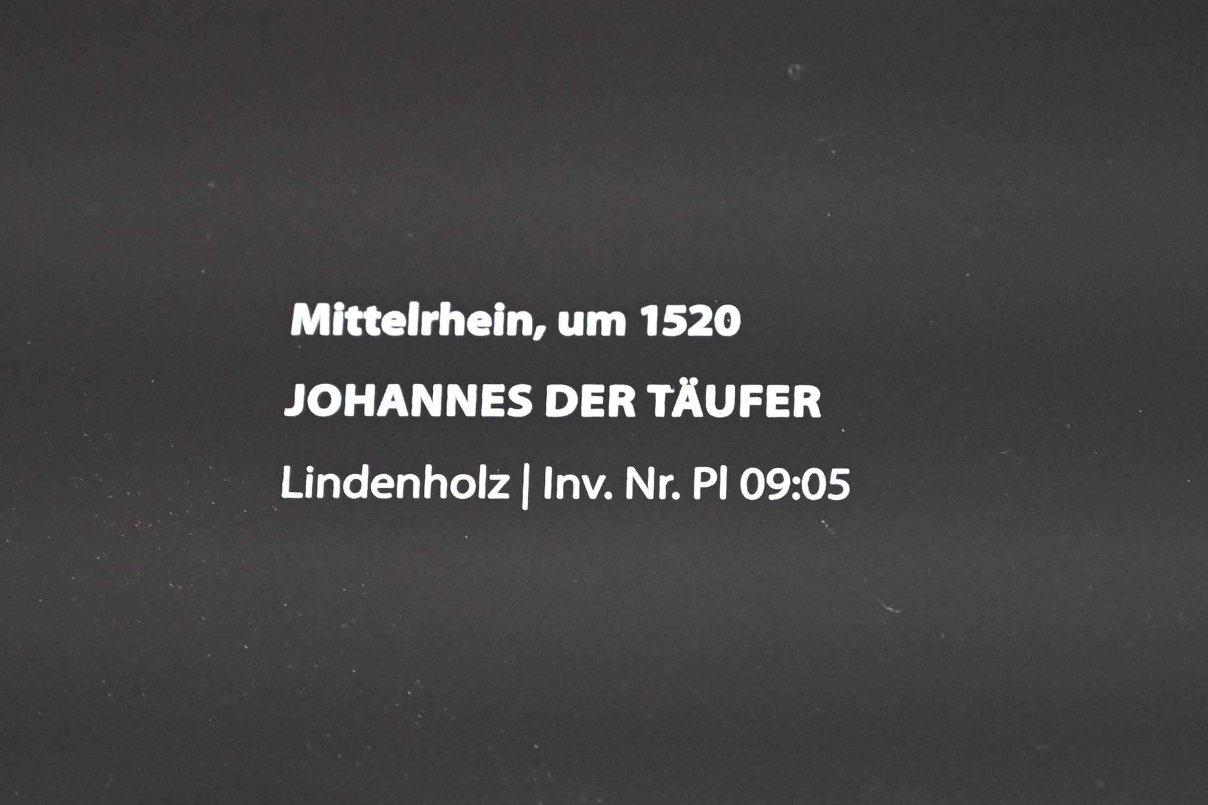 Johannes der Täufer, Darmstadt, Hessisches Landesmuseum, Saal 15, um 1520, Bild 4/4