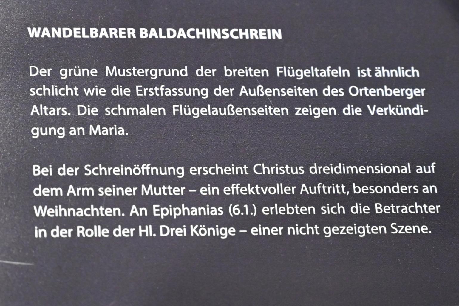 Der kleine Friedberger Altar, Friedberg, Stadtkirche Unserer Lieben Frau, jetzt Darmstadt, Hessisches Landesmuseum, Saal 15, um 1420, Bild 7/7