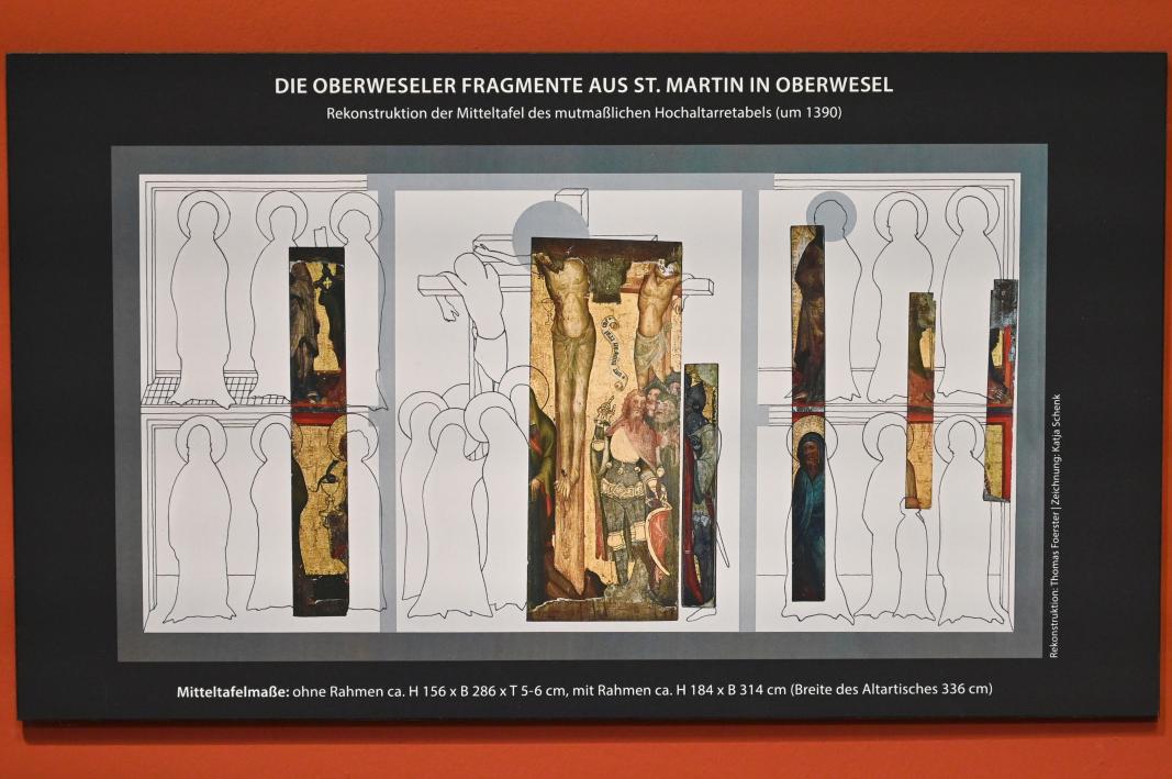 Oberweseler Fragmente, Oberwesel, Kirche St. Martin, jetzt Darmstadt, Hessisches Landesmuseum, Saal 15, um 1390, Bild 2/3