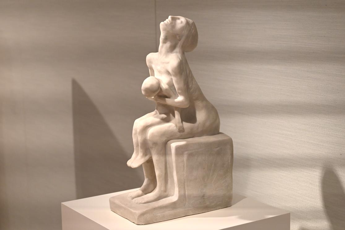 George Minne (1886–1901), Mutter, ihr totes Kind beweinend, Darmstadt, Hessisches Landesmuseum, Jugendstil, 1886, Bild 2/3