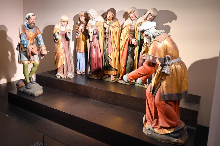 Gregor Erhart (Nachfolge) (1517), Grablegung Christi, Holzen (Allmannshofen), ehem. Benediktinerinnenkloster Holzen, ehem. Kloster- heute Pfarrkirche St. Johannes Baptist, jetzt Darmstadt, Hessisches Landesmuseum, Kunsthandwerk, 1515–1520, Bild 2/4