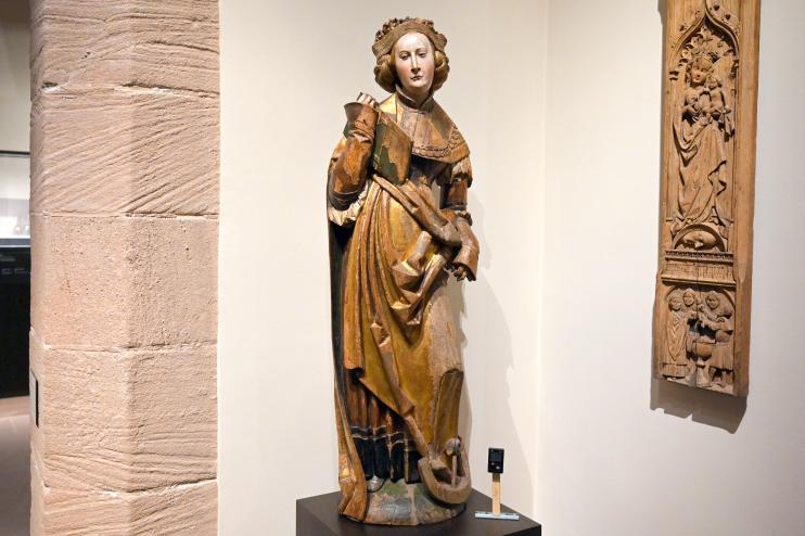 Hl. Katharina von Alexandrien, Darmstadt, Hessisches Landesmuseum, Kunsthandwerk, um 1510, Bild 2/4