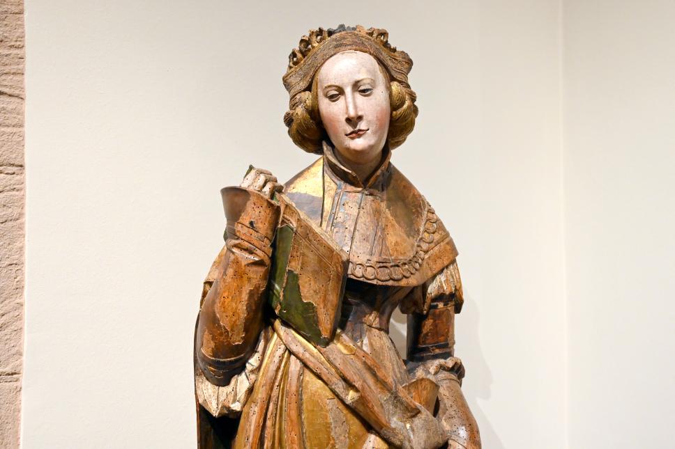 Hl. Katharina von Alexandrien, Darmstadt, Hessisches Landesmuseum, Kunsthandwerk, um 1510, Bild 3/4