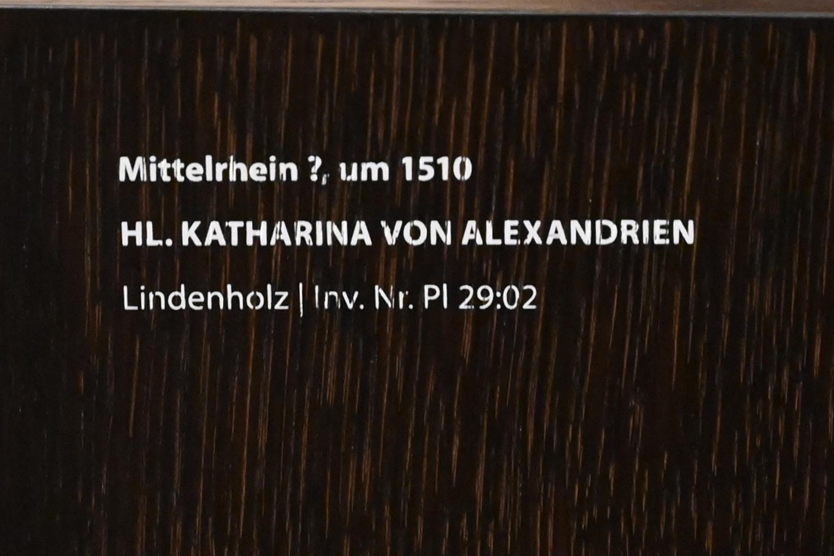 Hl. Katharina von Alexandrien, Darmstadt, Hessisches Landesmuseum, Kunsthandwerk, um 1510, Bild 4/4