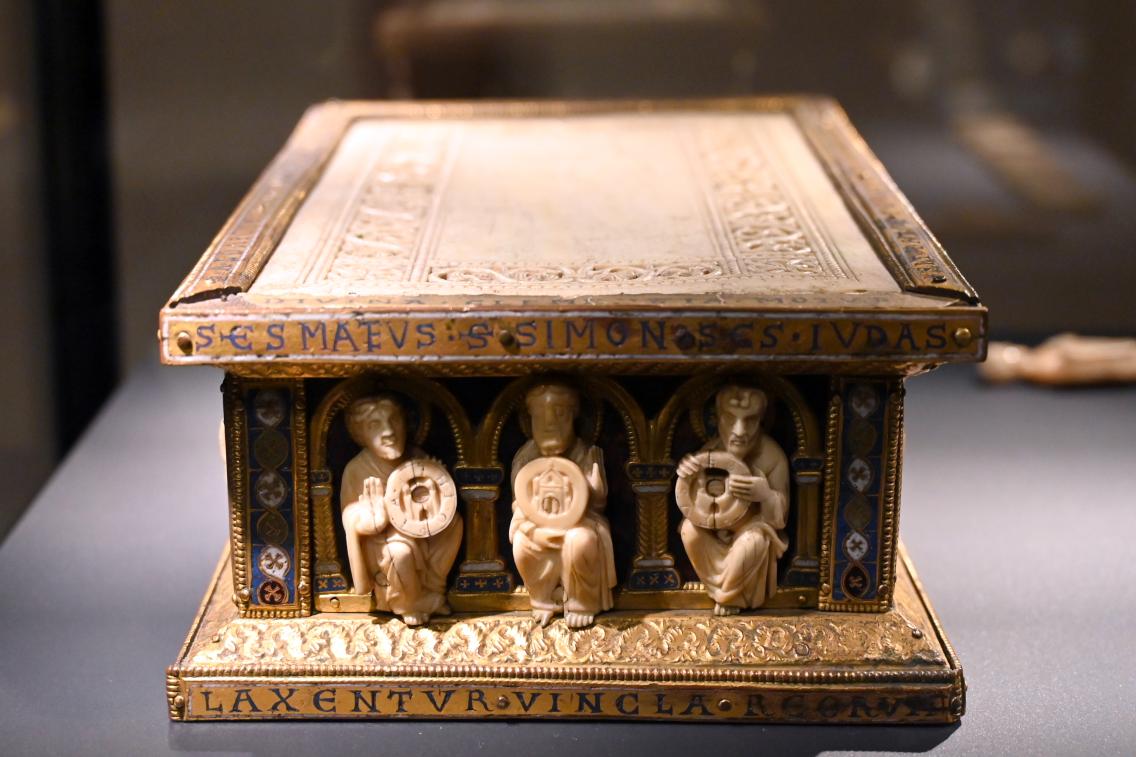 Wolbero-Tragaltar, Köln, Basilika St. Andreas, jetzt Darmstadt, Hessisches Landesmuseum, Kunsthandwerk, um 1200, Bild 2/6