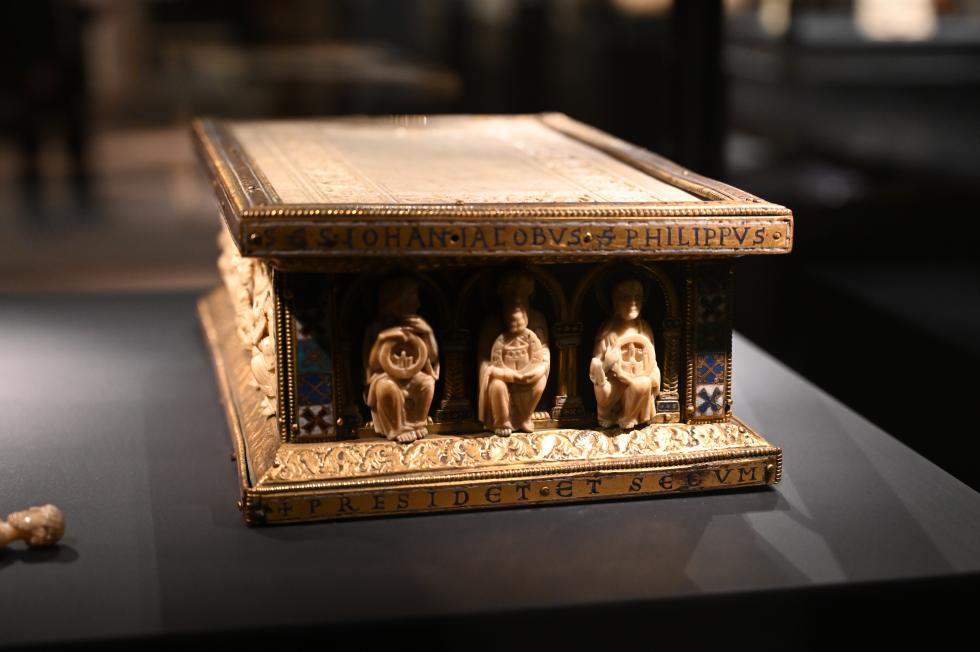 Wolbero-Tragaltar, Köln, Basilika St. Andreas, jetzt Darmstadt, Hessisches Landesmuseum, Kunsthandwerk, um 1200, Bild 5/6