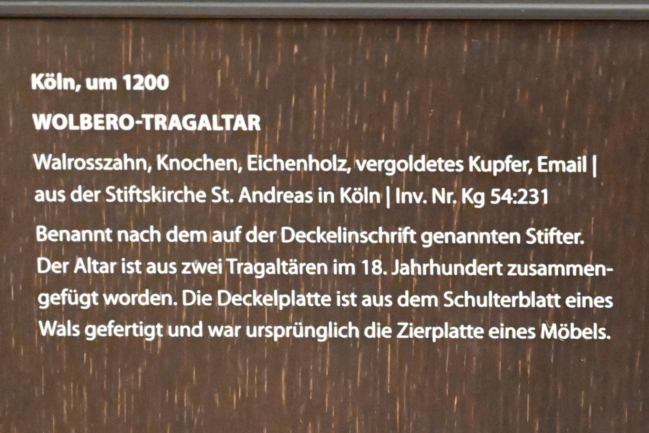 Wolbero-Tragaltar, Köln, Basilika St. Andreas, jetzt Darmstadt, Hessisches Landesmuseum, Kunsthandwerk, um 1200, Bild 6/6