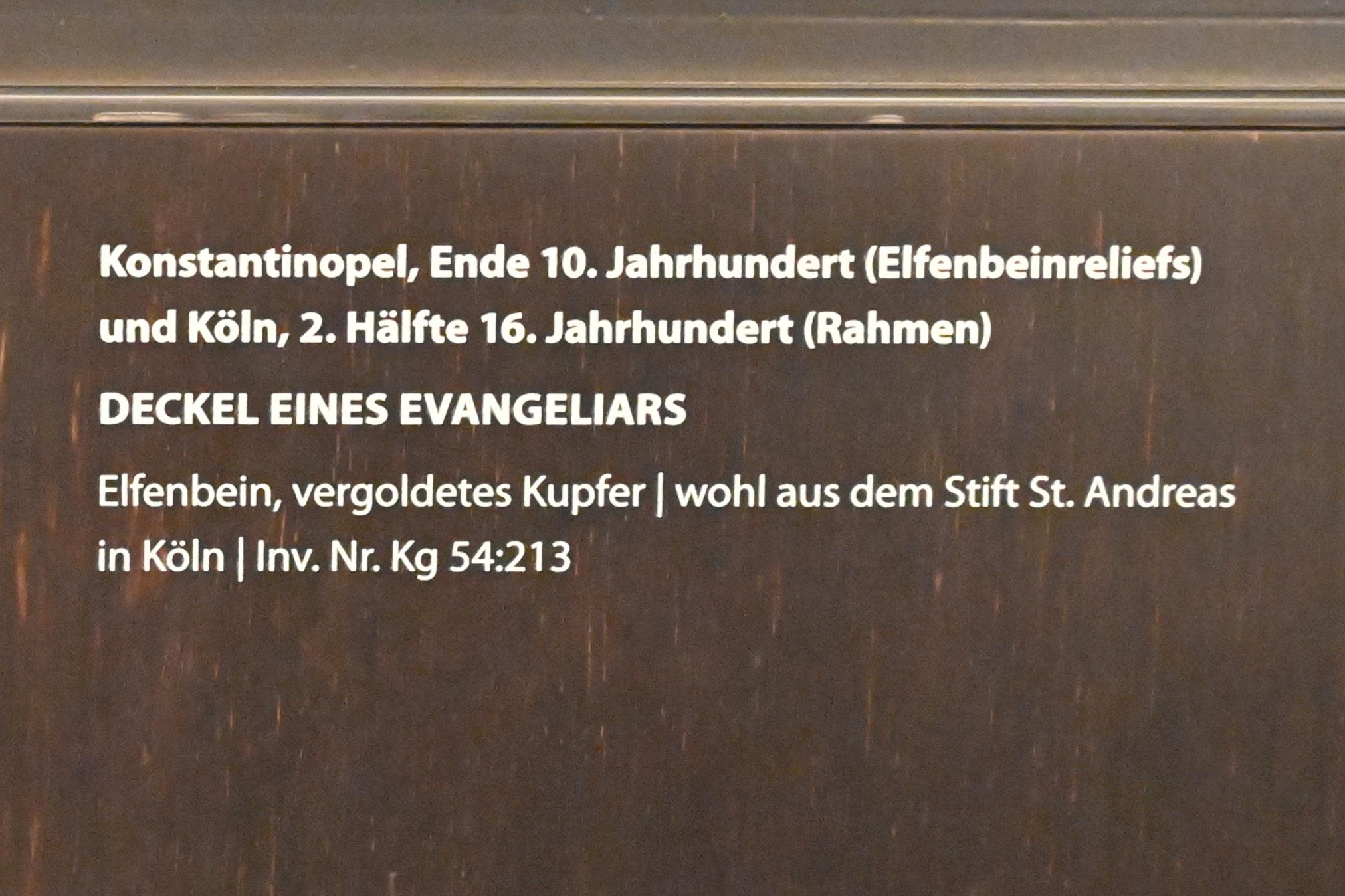 Deckel eines Evangeliars, Köln, Basilika St. Andreas, jetzt Darmstadt, Hessisches Landesmuseum, Kunsthandwerk, Ende 10. Jhd., Bild 3/3