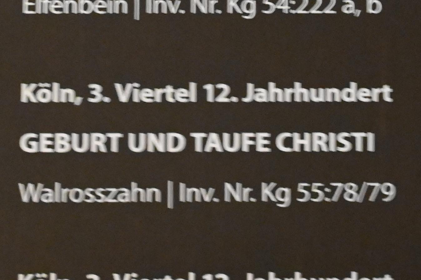 Taufe Christi, Darmstadt, Hessisches Landesmuseum, Kirchliche Schatzkammer, 3. Viertel 12. Jhd., Bild 2/2