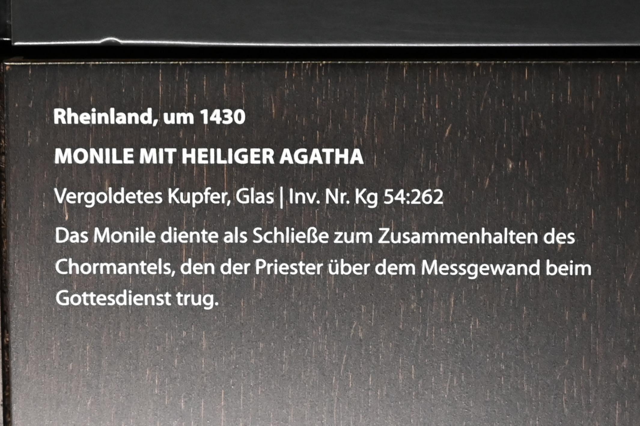 Monile mit Heiliger Agatha, Darmstadt, Hessisches Landesmuseum, Kirchliche Schatzkammer, um 1430, Bild 2/2