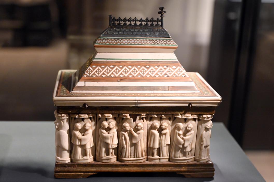 Kästchen aus der Embriachi-Werkstatt, Darmstadt, Hessisches Landesmuseum, Kirchliche Schatzkammer, Beginn 15. Jhd., Bild 2/3