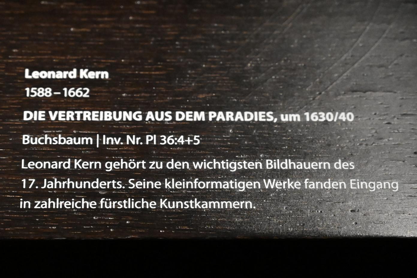 Leonhard Kern (1615–1653), Die Vertreibung aus dem Paradies, Darmstadt, Hessisches Landesmuseum, Fürstliche Schatzkammer, um 1630–1640, Bild 3/3