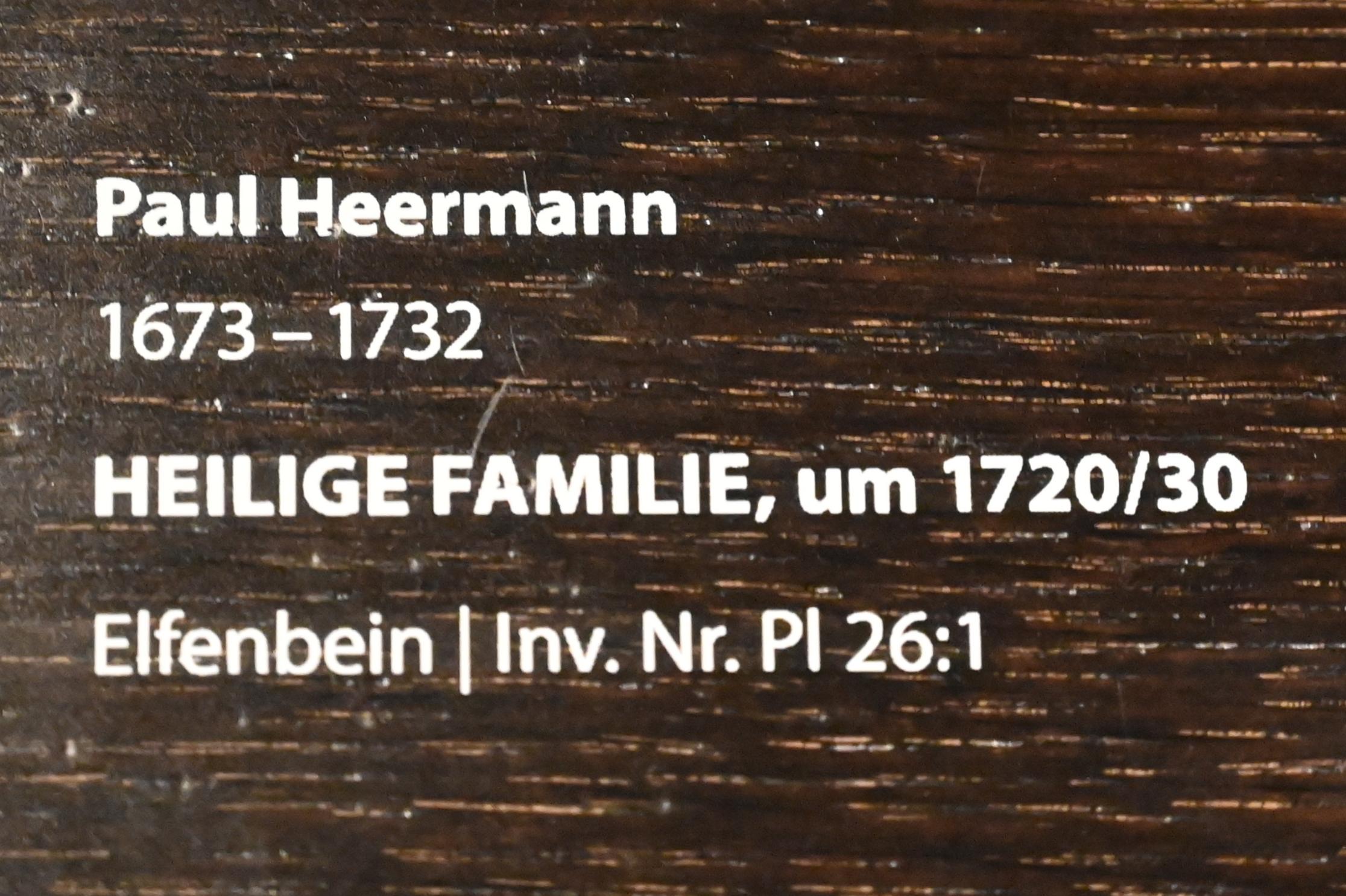 Paul Heermann (1700–1725), Heilige Familie, Darmstadt, Hessisches Landesmuseum, Fürstliche Schatzkammer, um 1720–1730, Bild 2/2
