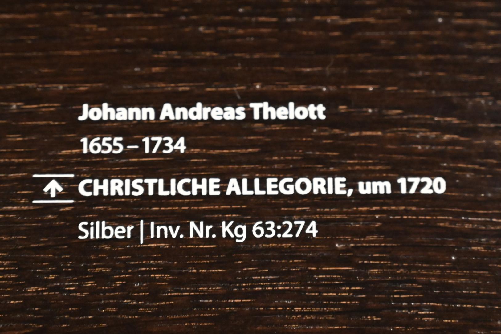 Johann Andreas Thelott (1695–1720), Christliche Allegorie, Darmstadt, Hessisches Landesmuseum, Fürstliche Schatzkammer, um 1720, Bild 2/2