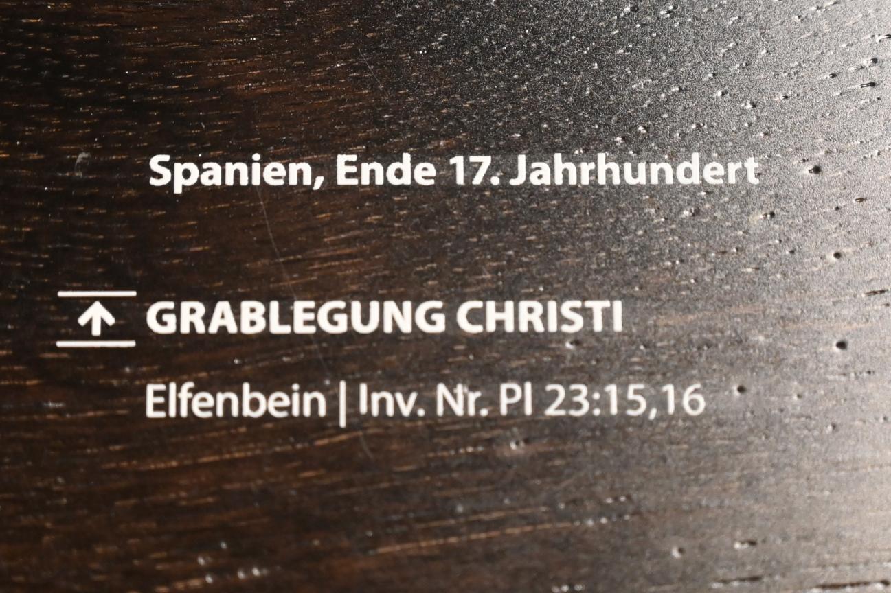 Grablegung Christi, Darmstadt, Hessisches Landesmuseum, Fürstliche Schatzkammer, Ende 17. Jhd., Bild 2/2