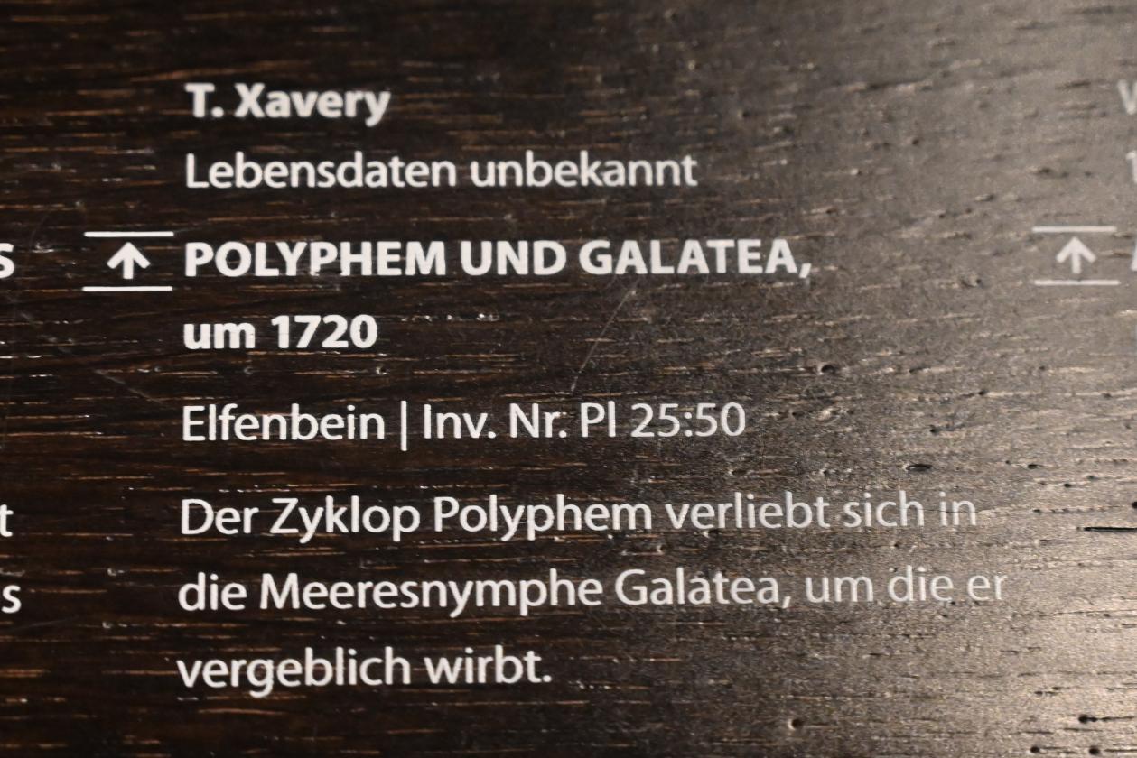 T. Xavery (1720), Polyphem und Galatea, Darmstadt, Hessisches Landesmuseum, Fürstliche Schatzkammer, um 1720, Bild 2/2
