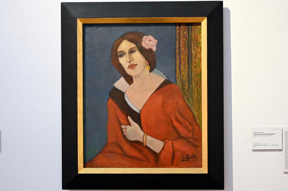 Louis Seel (1914–1915), Donna Lucia (die Frau des Künstlers), Wiesbaden, Museum Wiesbaden, Ausstellung "Alles! 100 Jahre Jawlensky in Wiesbaden" vom 17.09.-26.06.2022, Saal 5, 1914