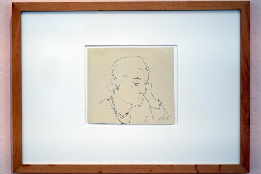 Alexej von Jawlensky (1893–1938), Porträt Lisa Kümmel, Wiesbaden, Museum Wiesbaden, Ausstellung "Alles! 100 Jahre Jawlensky in Wiesbaden" vom 17.09.-26.06.2022, Saal 9, 1935
