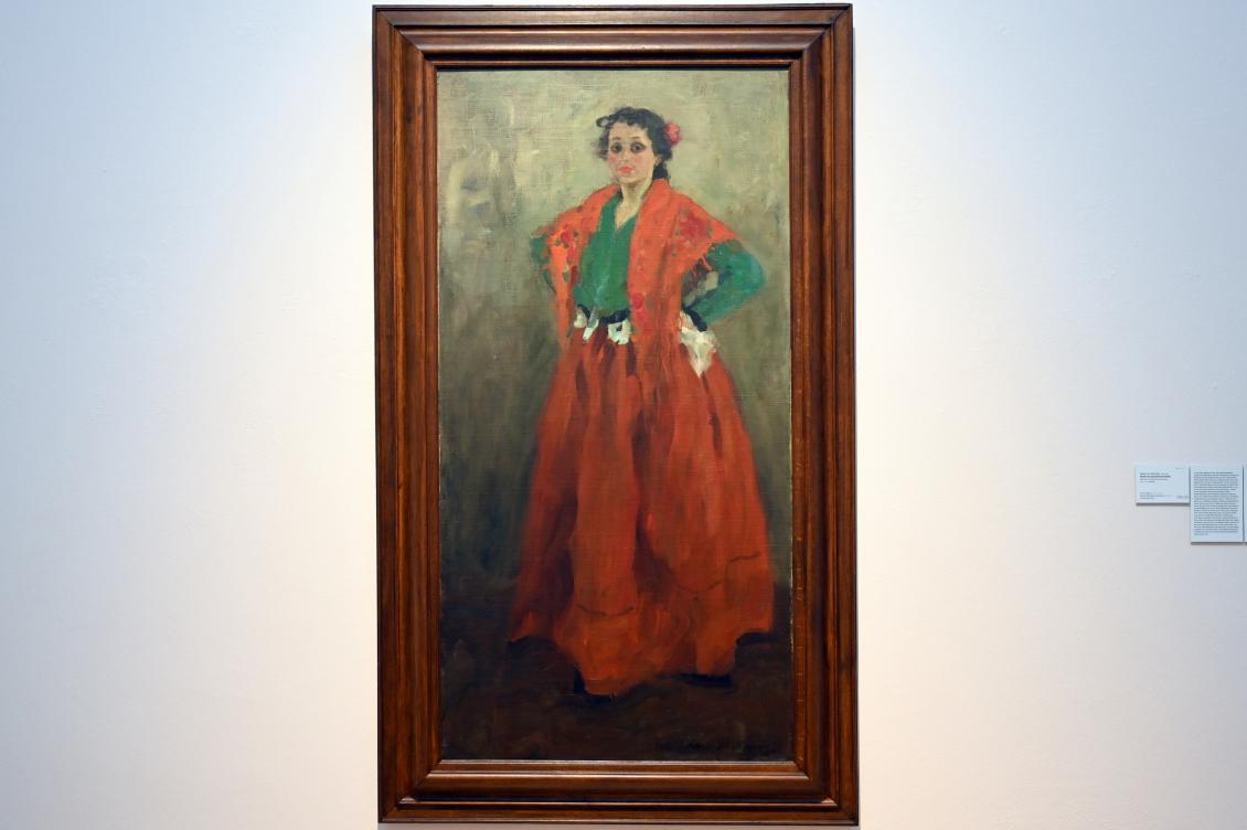 Alexej von Jawlensky (1893–1938), Helene im spanischen Kostüm, Wiesbaden, Museum Wiesbaden, Ausstellung "Alles! 100 Jahre Jawlensky in Wiesbaden" vom 17.09.-26.06.2022, Saal 14, um 1901–1902