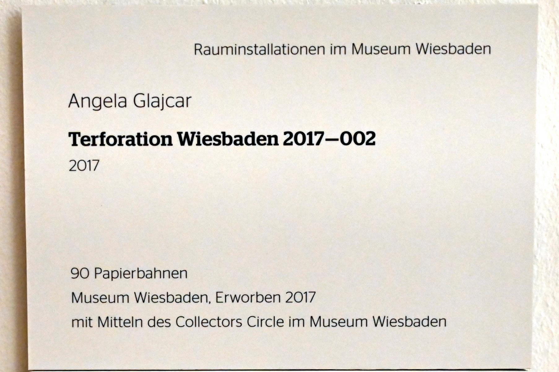 Angela Glajcar (2017), Terforation Wiesbaden 2017-002, Wiesbaden, Museum Wiesbaden, Zeitgenössisch 1, 2017, Bild 10/10