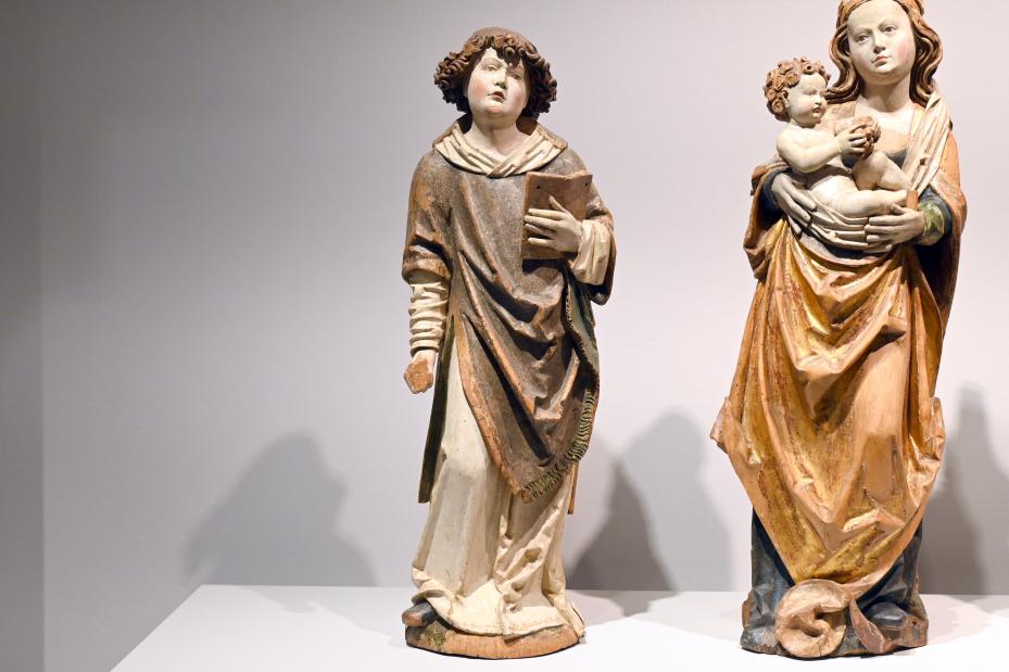 Hans Backoffen (Nachfolger) (1519), Stehende Muttergottes, Heiliger Laurentius und Heiliger Sebastian, Wiesbaden, Museum Wiesbaden, Kirchensaal, 1515–1520, Bild 2/4