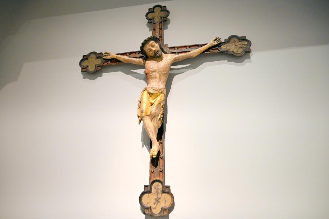 Kruzifix, Wiesbaden, Museum Wiesbaden, Kirchensaal, um 1340, Bild 2/4